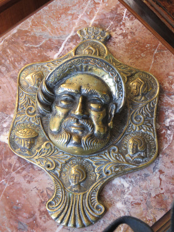Brass Henry V111 door knocker